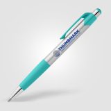 Vue 16 de Stylo Smoothy Essentials en plastique recyclé avec grip coloré