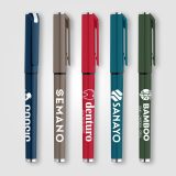 Vue 3 de Stylo gel monochrome Islander en plastique recyclé