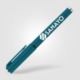 Vue 17 de Stylo gel monochrome Islander en plastique recyclé