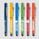 Vue 6 de Stylo Tavi en plastique recyclé avec stylet et fidget spinner à encre gel
