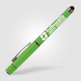 Vue 8 de Stylo Tavi en plastique recyclé avec stylet et fidget spinner à encre gel