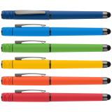 Vue 5 de Stylo Tavi en plastique recyclé avec stylet et fidget spinner à encre gel