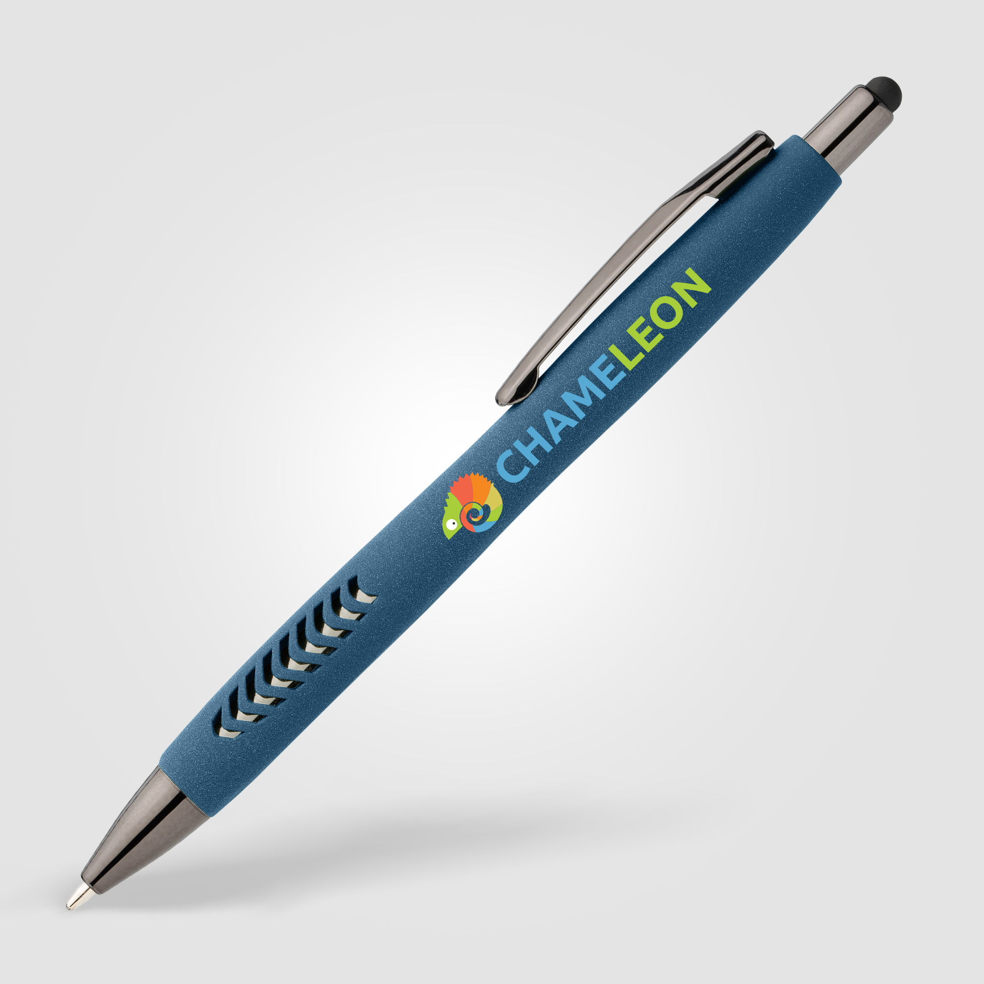 Stylo Avalon en plastique recyclé avec finition pierre et stylet