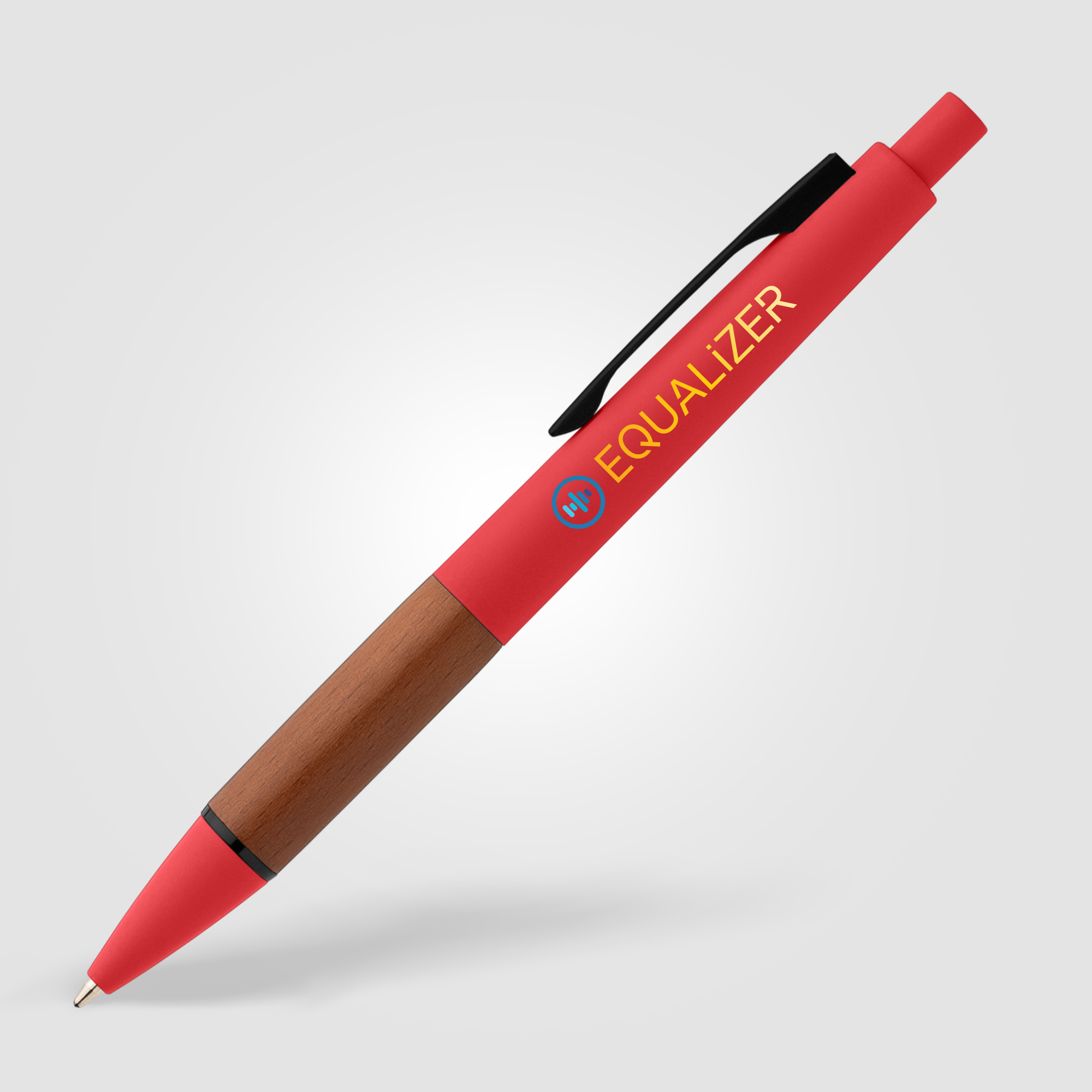 Stylo Tide en plastique recyclé avec grip en bois