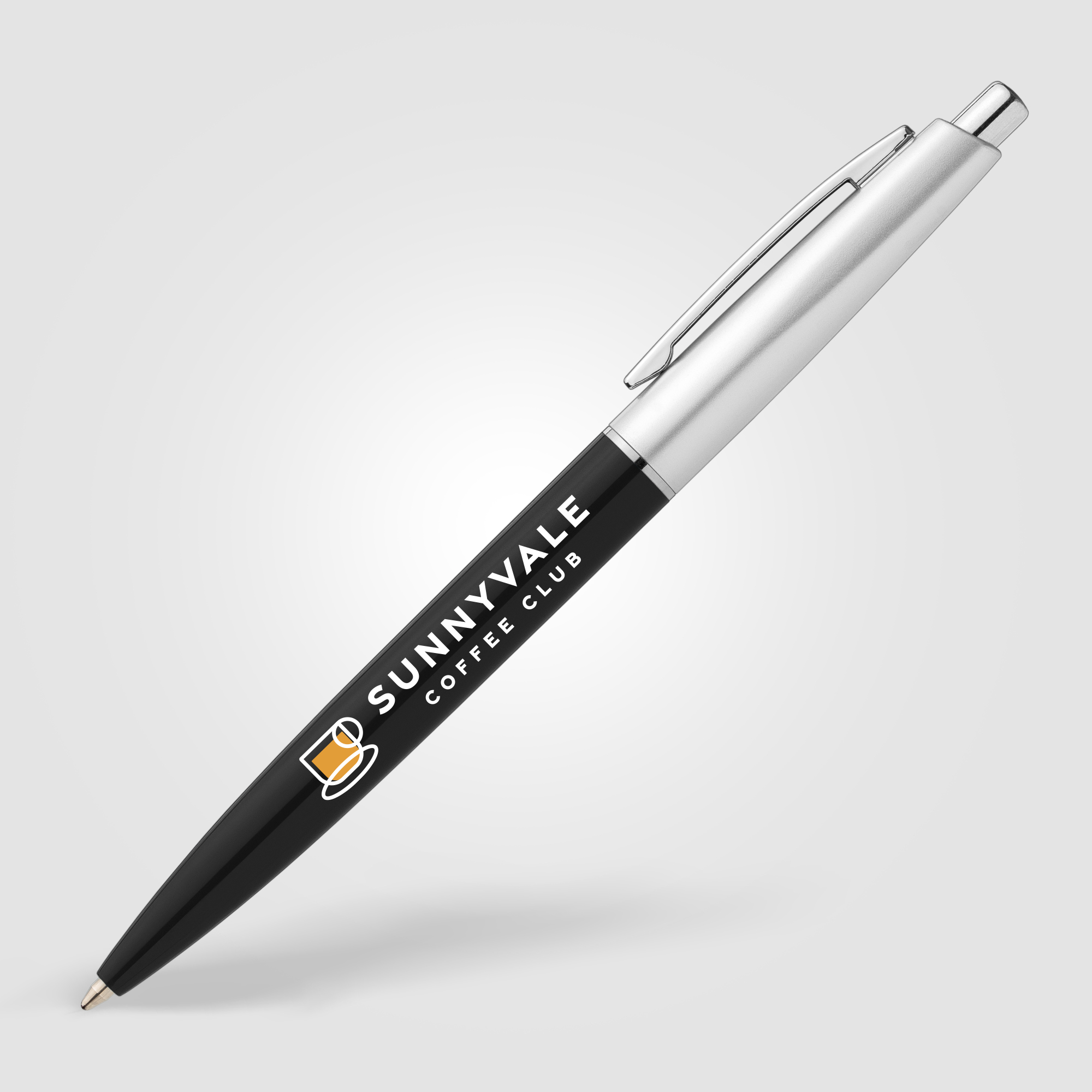 Stylo Natori en plastique recyclé avec finition chromée