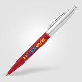 Vue 1 de Stylo Natori en plastique recyclé avec finition chromée