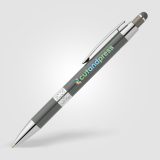 Vue 1 de Stylo Adorn en aluminium recyclé avec finition chromée et stylet