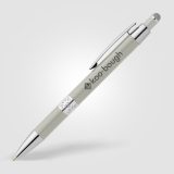 Vue 9 de Stylo Adorn en aluminium recyclé avec finition chromée et stylet