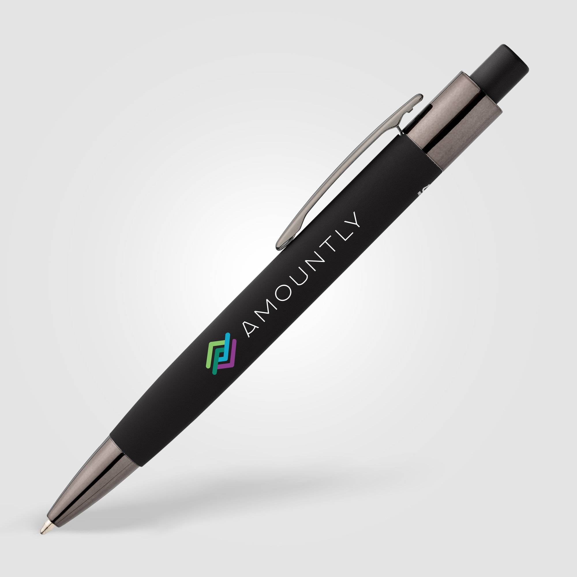 Stylo Malmö en aluminium recyclé avec corps soft-touch