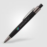 Vue 1 de Stylo Malmö en aluminium recyclé avec corps soft-touch