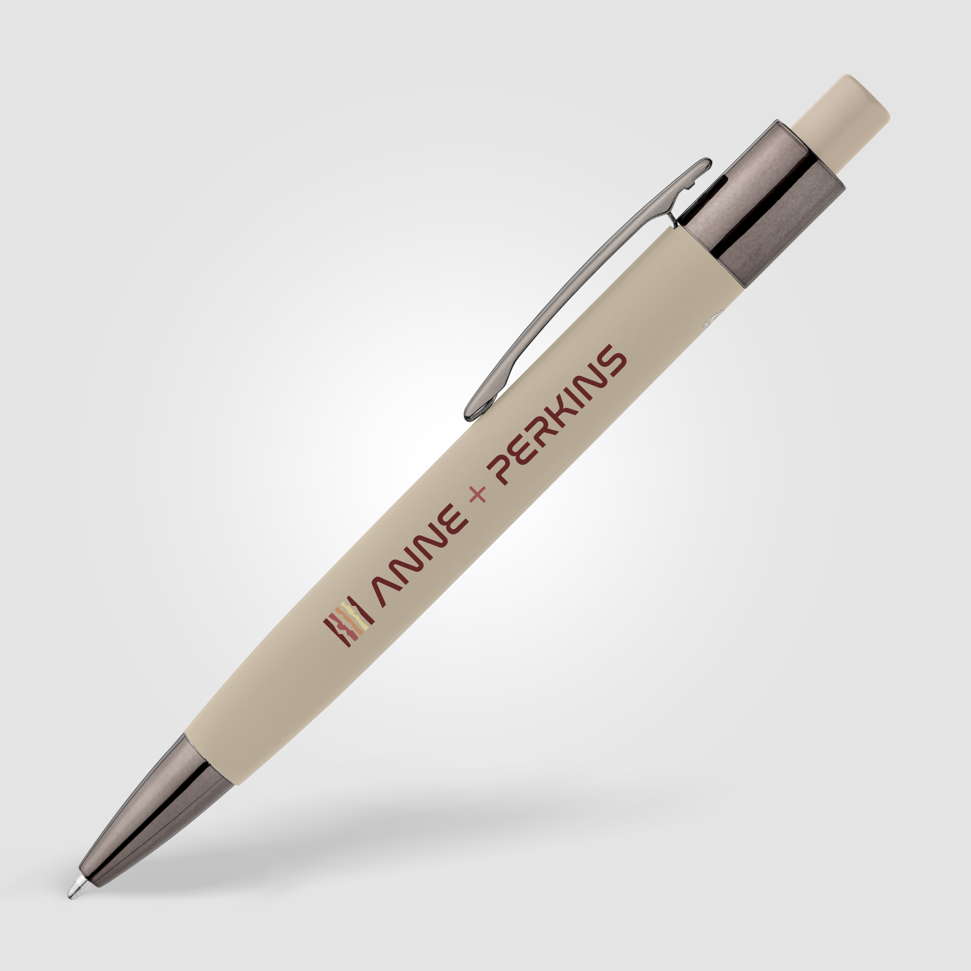 Stylo Malmö en aluminium recyclé avec corps soft-touch