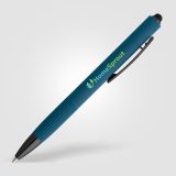 Vue 12 de Stylo à bille Saga, aluminium recyclé, mécanisme à bouton-poussoir et stylet