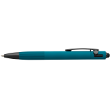 Vue 20 de Stylo à bille Saga, aluminium recyclé, mécanisme à bouton-poussoir et stylet