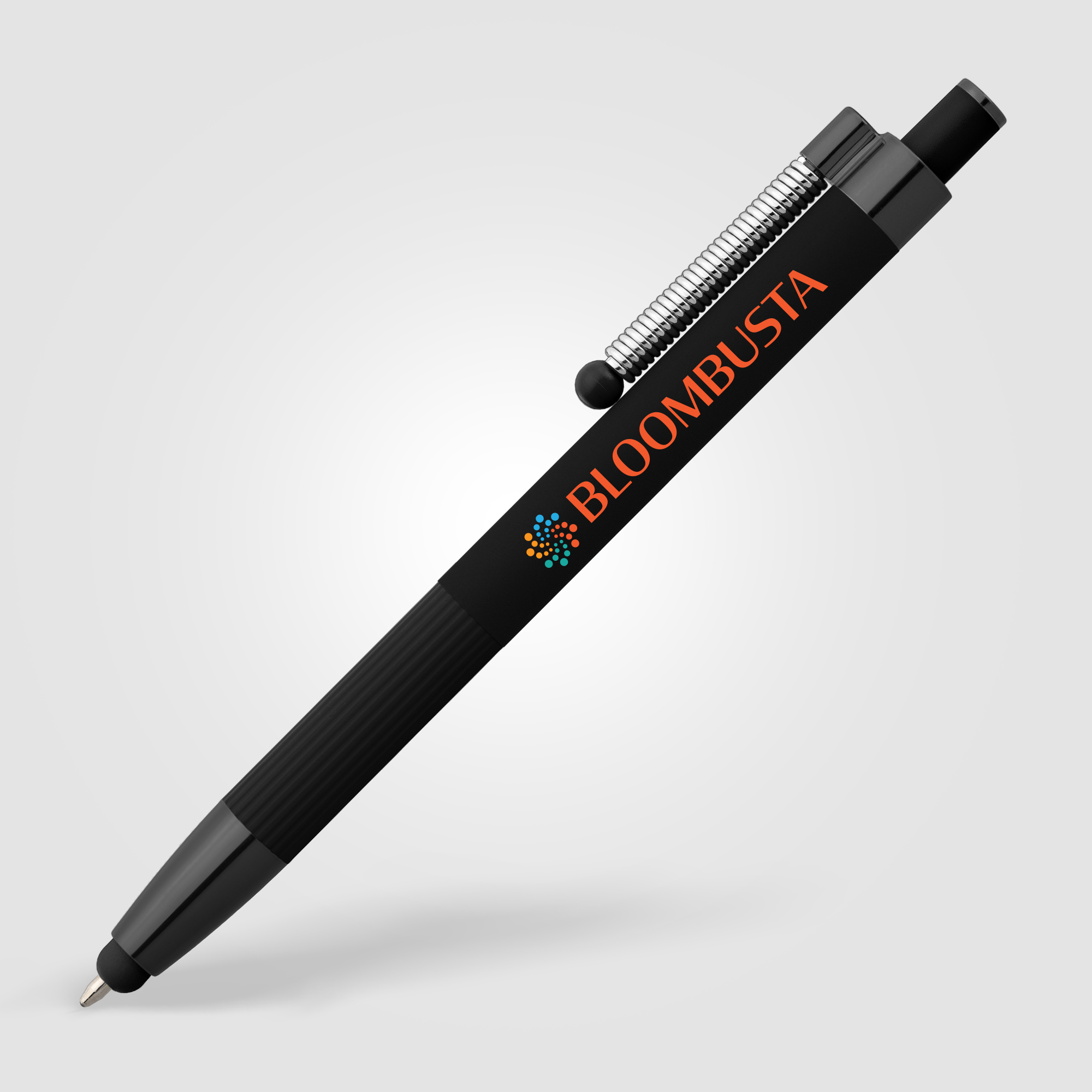 Stylo Lisbon, aluminium recyclé, monochrome, stylet anti-stress