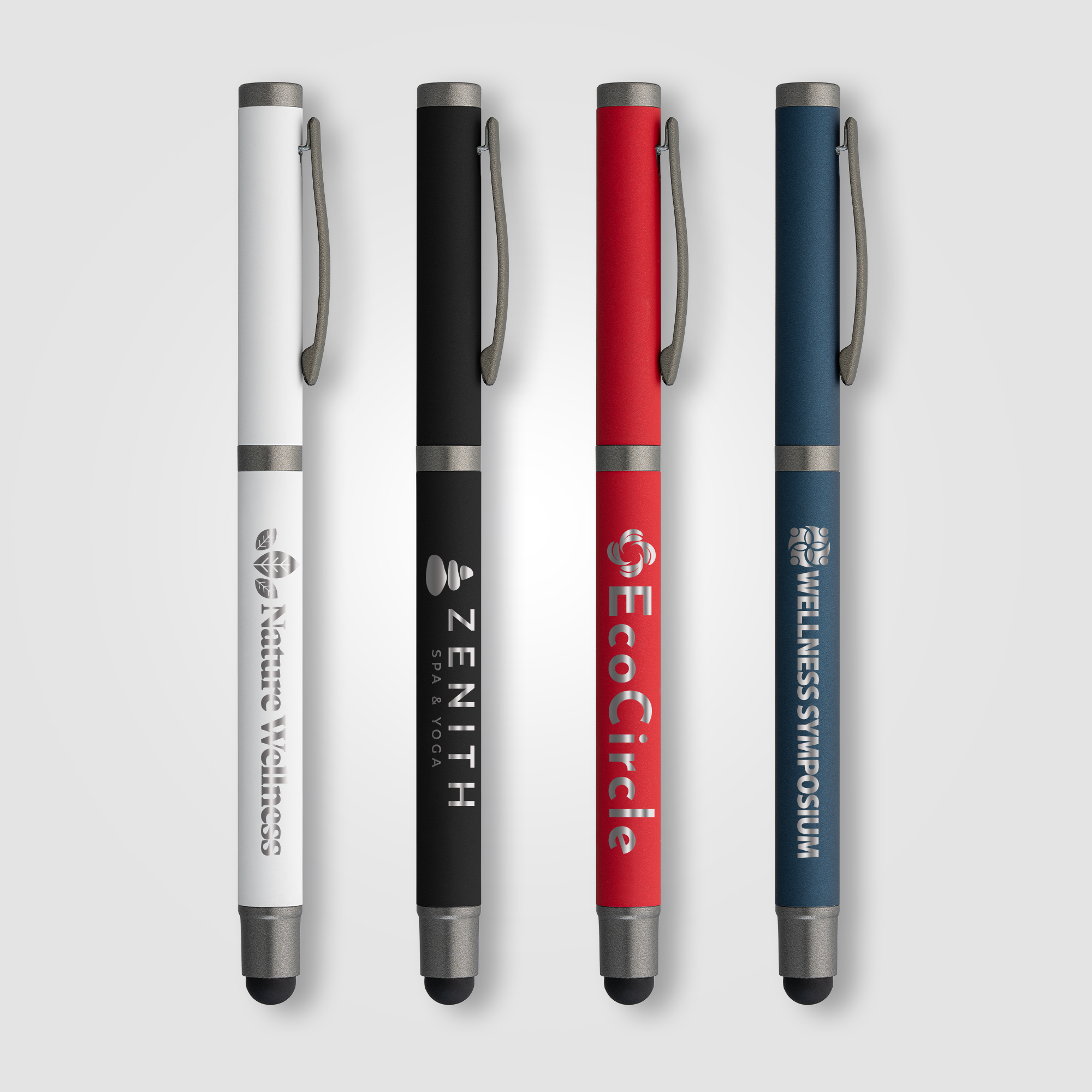 Stylo gel à stylet Bowie en aluminium recyclé