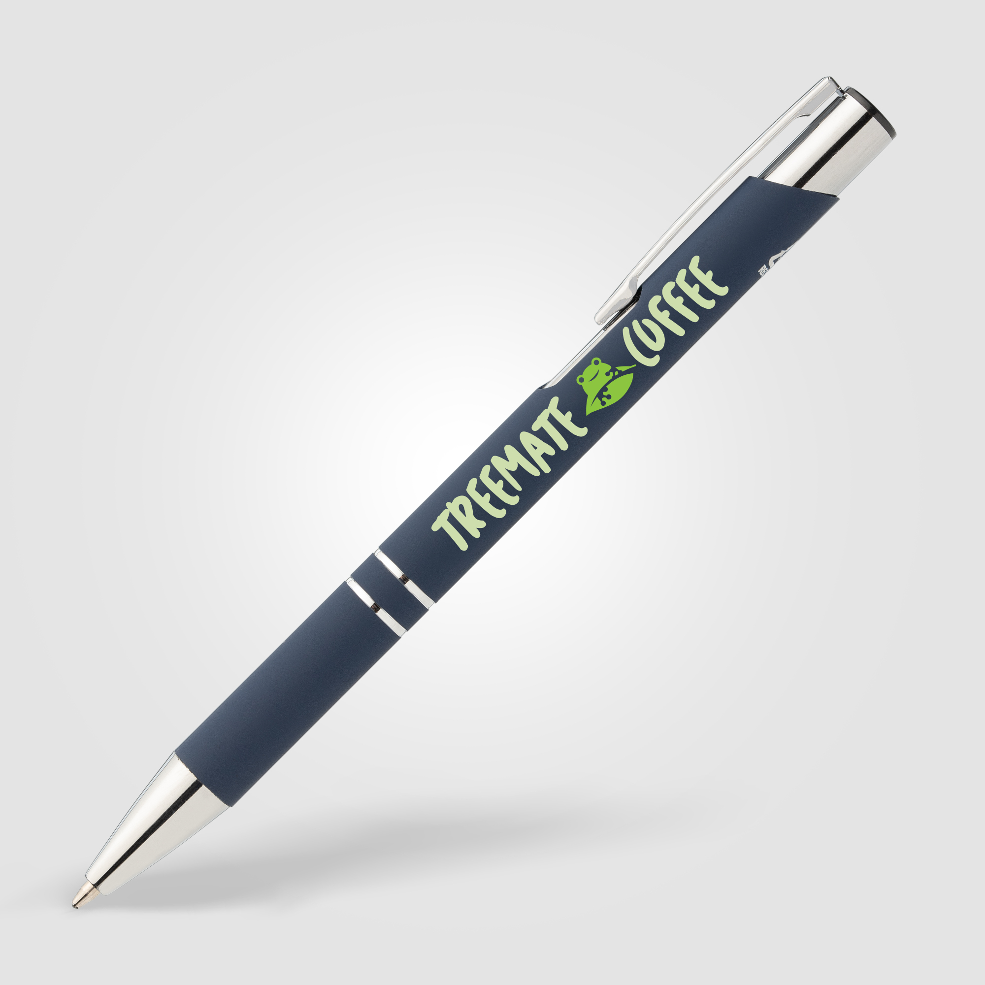 Stylo Crosby en aluminium recyclé avec finition soft-touch et détails chromés