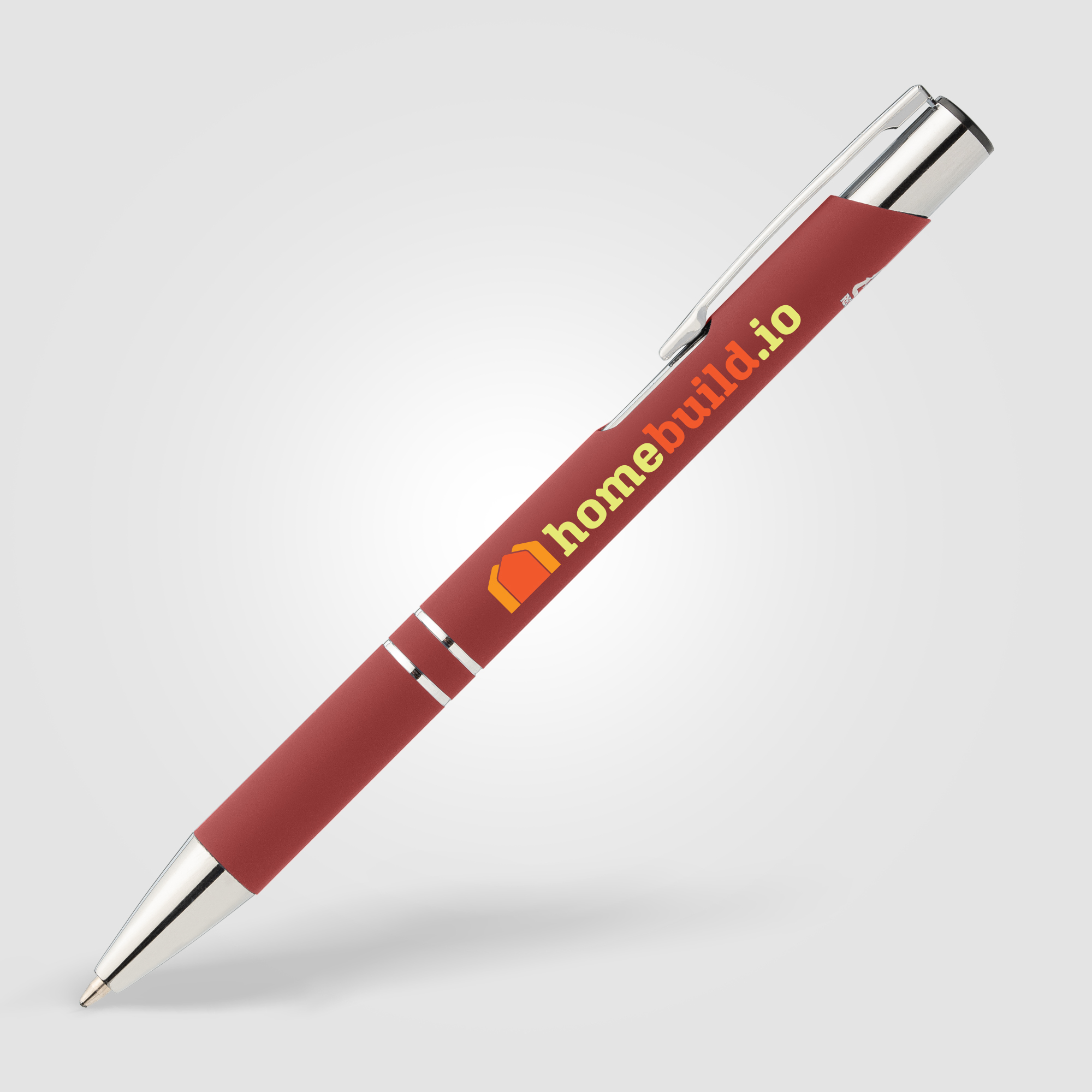 Stylo Crosby en aluminium recyclé avec finition soft-touch et détails chromés