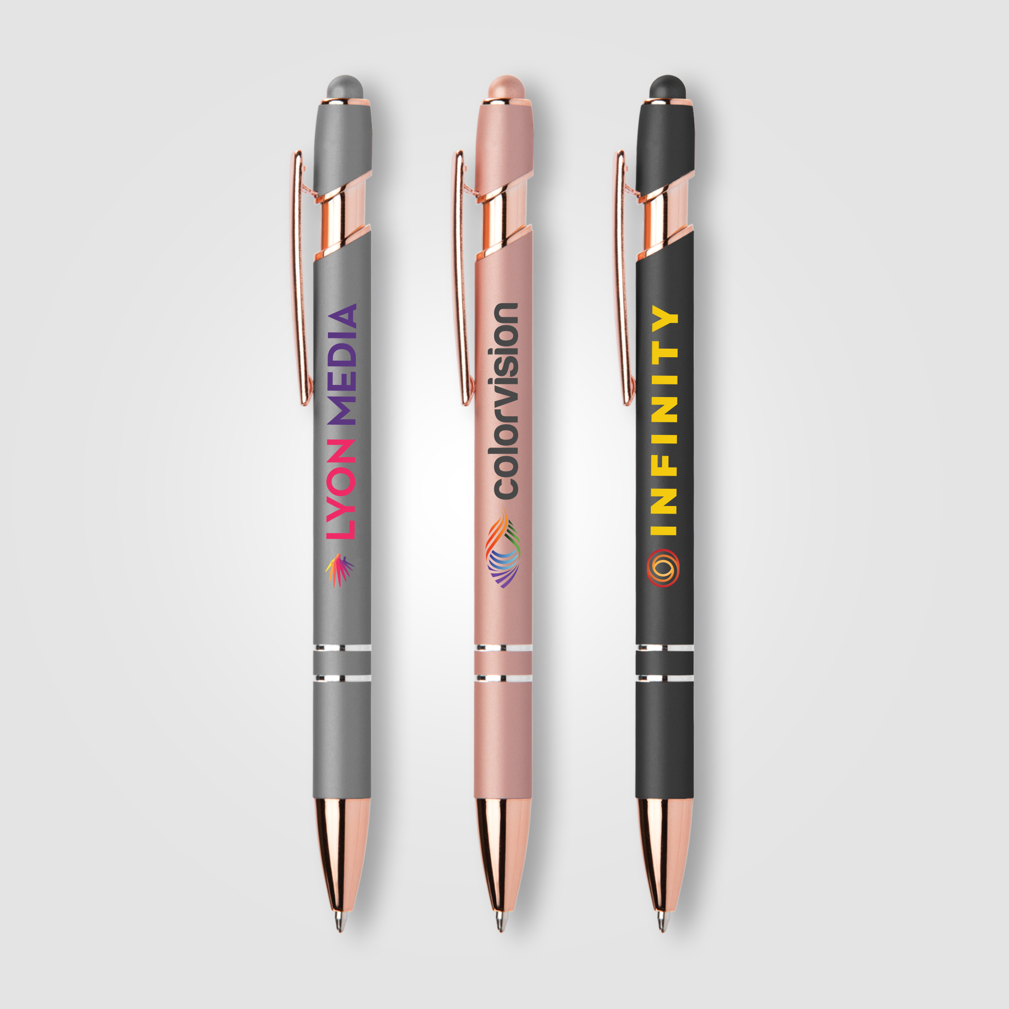 Stylo Prince Softy Rose Gold Métallique avec Stylet