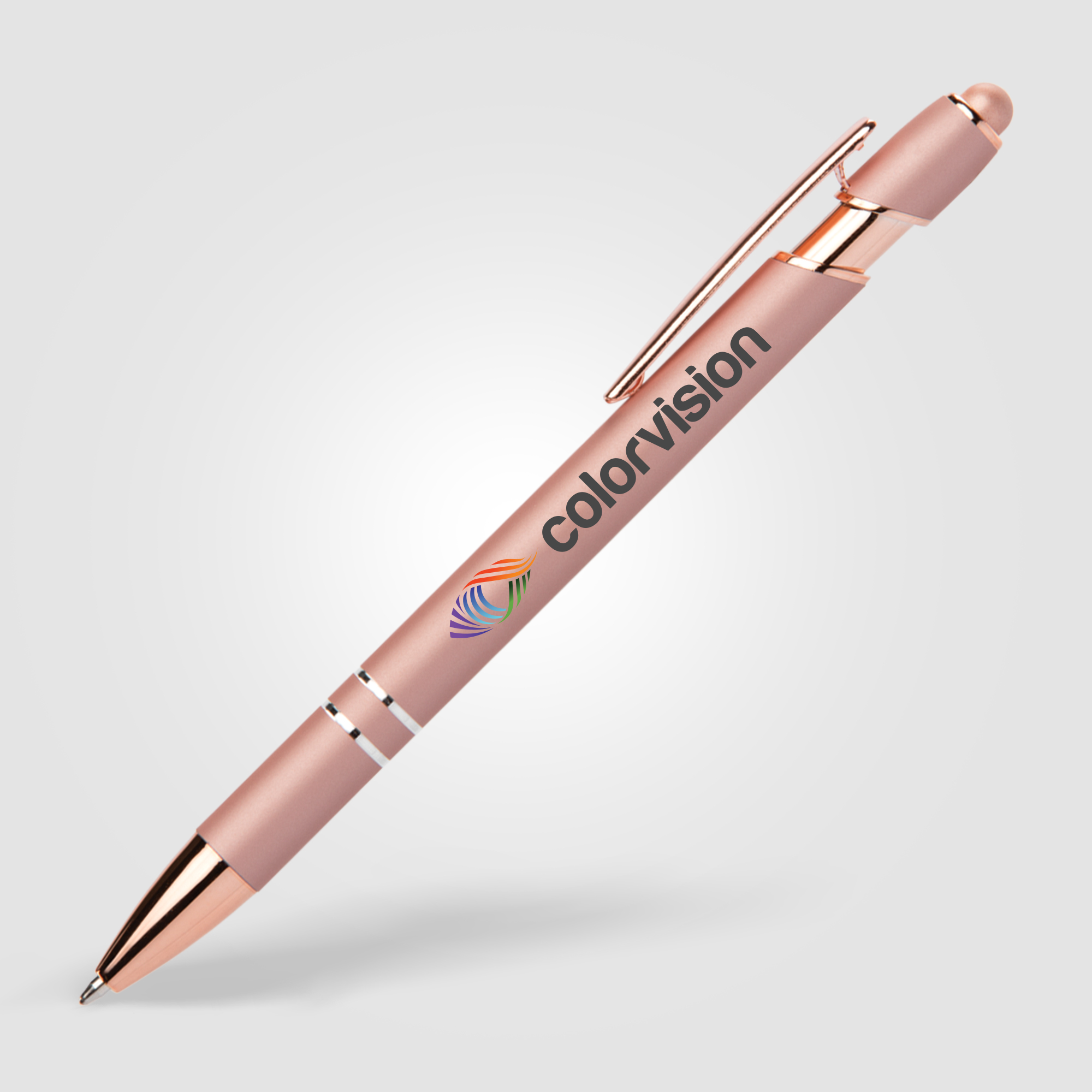 Stylo Prince Softy Rose Gold Métallique avec Stylet