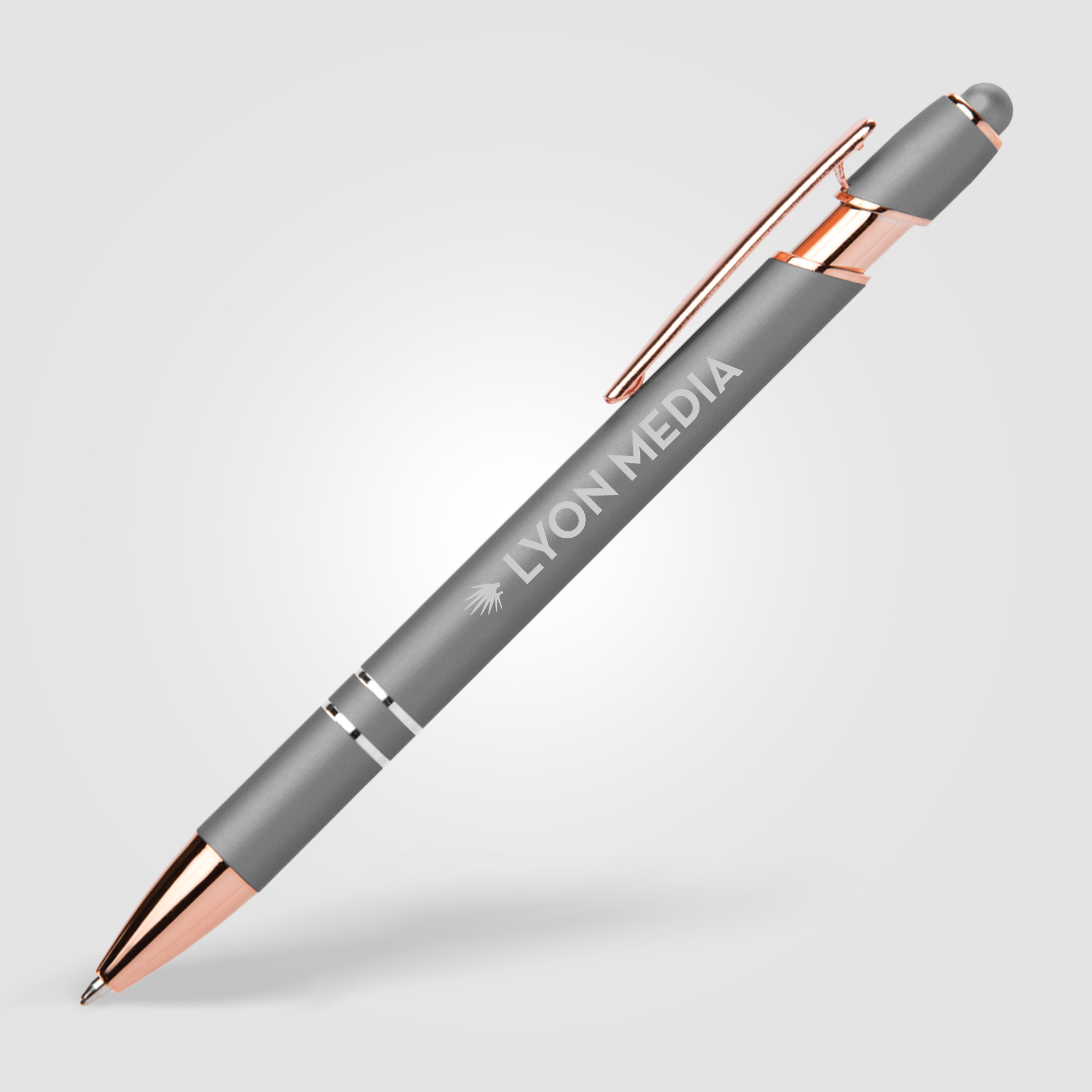 Stylo Prince Softy Rose Gold Métallique avec Stylet