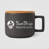 Vue 10 de Café Virtuoso - 355 ml Tasse en céramique avec couvercle en bambou