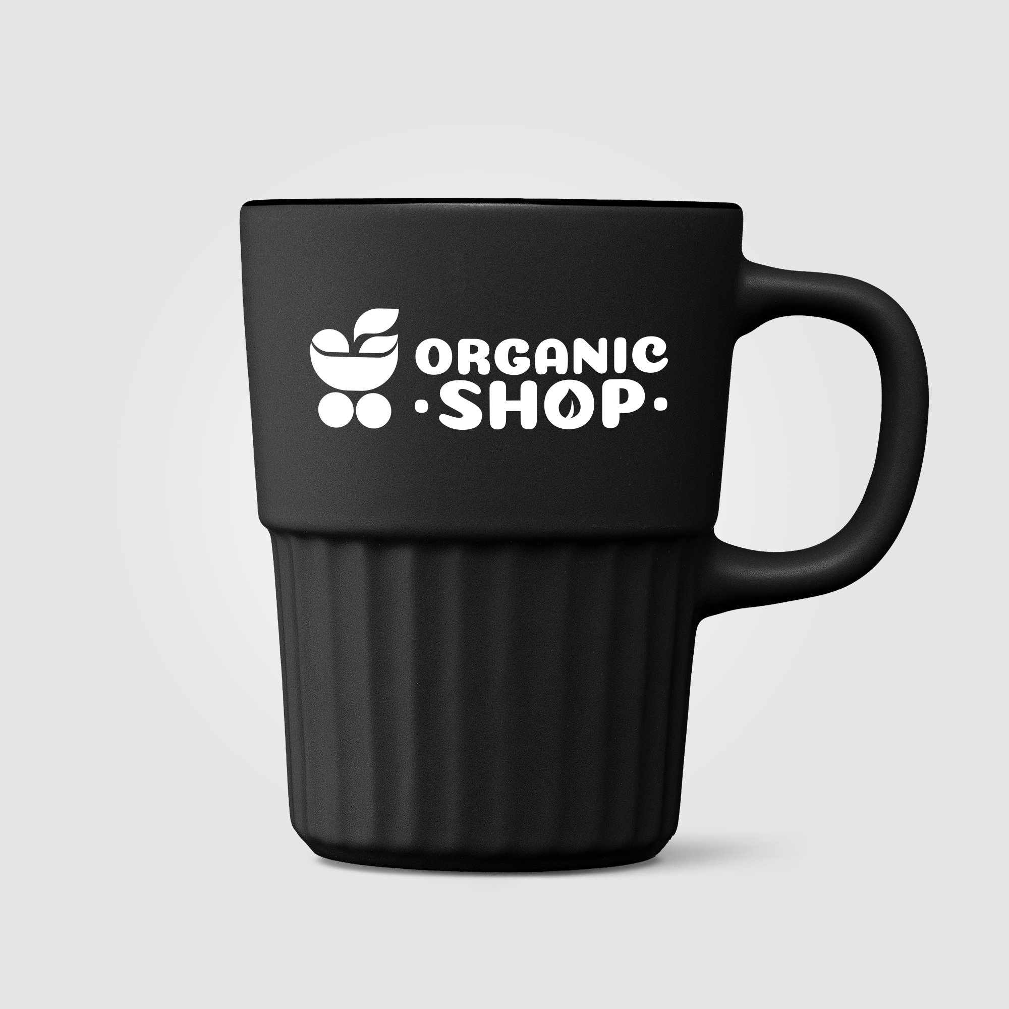 Mug Majesty en céramique avec finition mate et relief cannelé – 445 ml