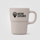 Vue 1 de Mug Majesty en céramique avec finition mate et relief cannelé – 445 ml