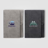 Vue 4 de Journal Memento en PU à texture suédée – A5