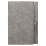 Vue 3 de Journal Memento en PU à texture suédée – A5