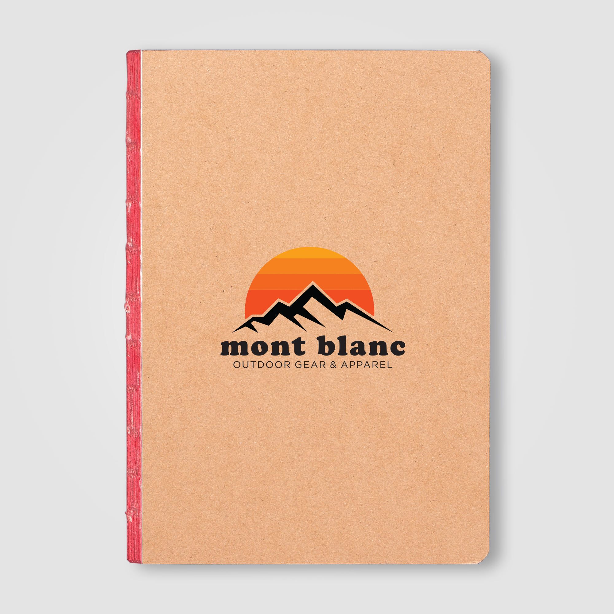 Carnet Romy Essentials à couverture kraft avec bordure de pages colorée – A5
