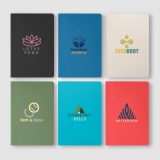 Vue 3 de Carnet Eilo en papier recyclé à coutures contrastées - A5
