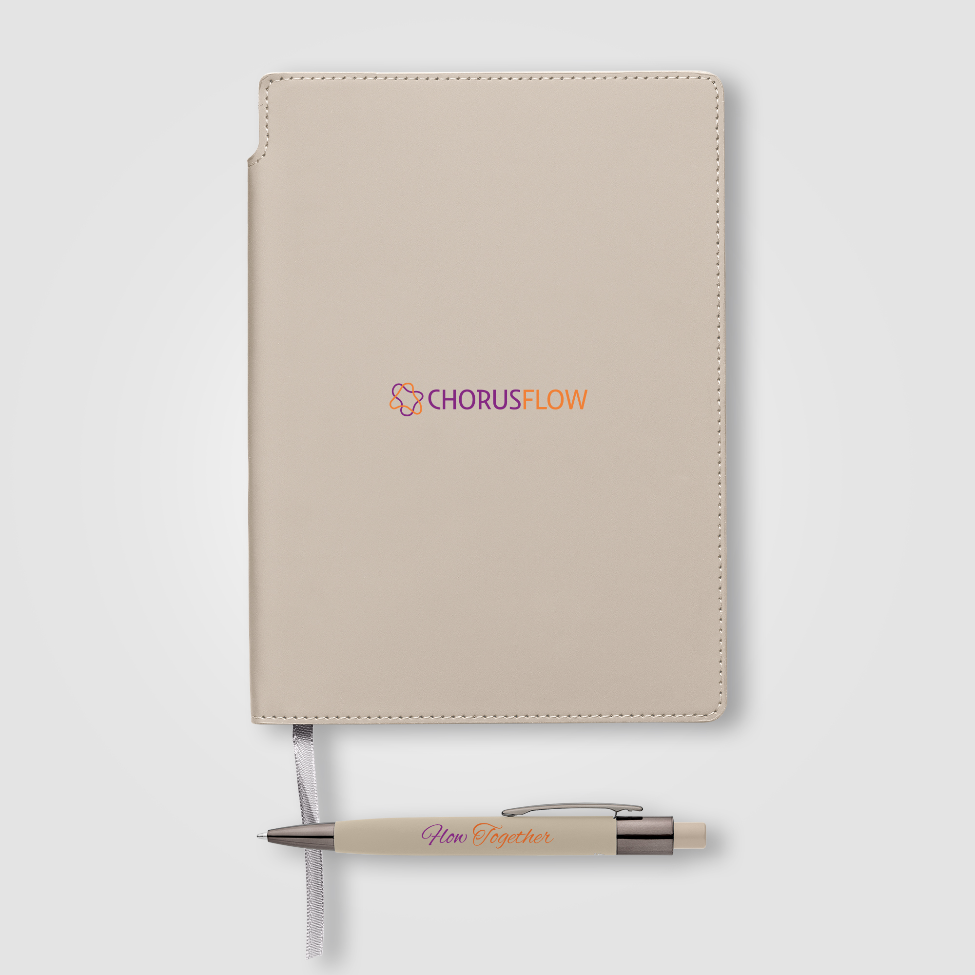 Set carnet et stylo Malmö en PU recyclé avec passant pour stylo – A5