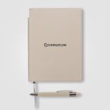 Vue 3 de Set carnet et stylo Malmö en PU recyclé avec passant pour stylo – A5