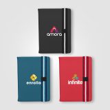 Vue 4 de Journal rechargeable Newport en PU recyclé à motif chevron – A5