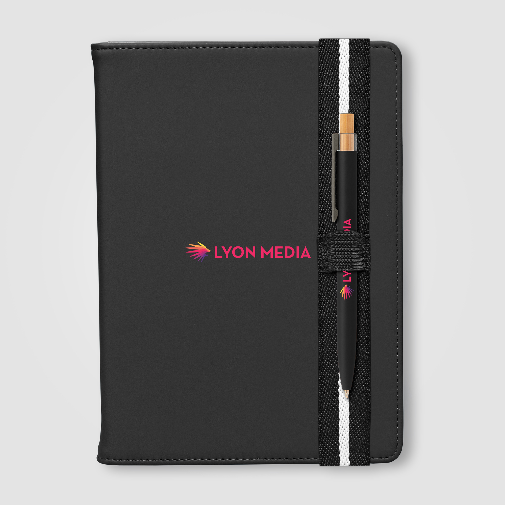 Set de Stylos Newport Recyclés Chevron avec Carnet Rechargeable – A5