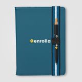 Vue 5 de Set de Stylos Newport Recyclés Chevron avec Carnet Rechargeable – A5