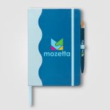 Vue 8 de Carnet Grete à motif vagues + stylo - A5