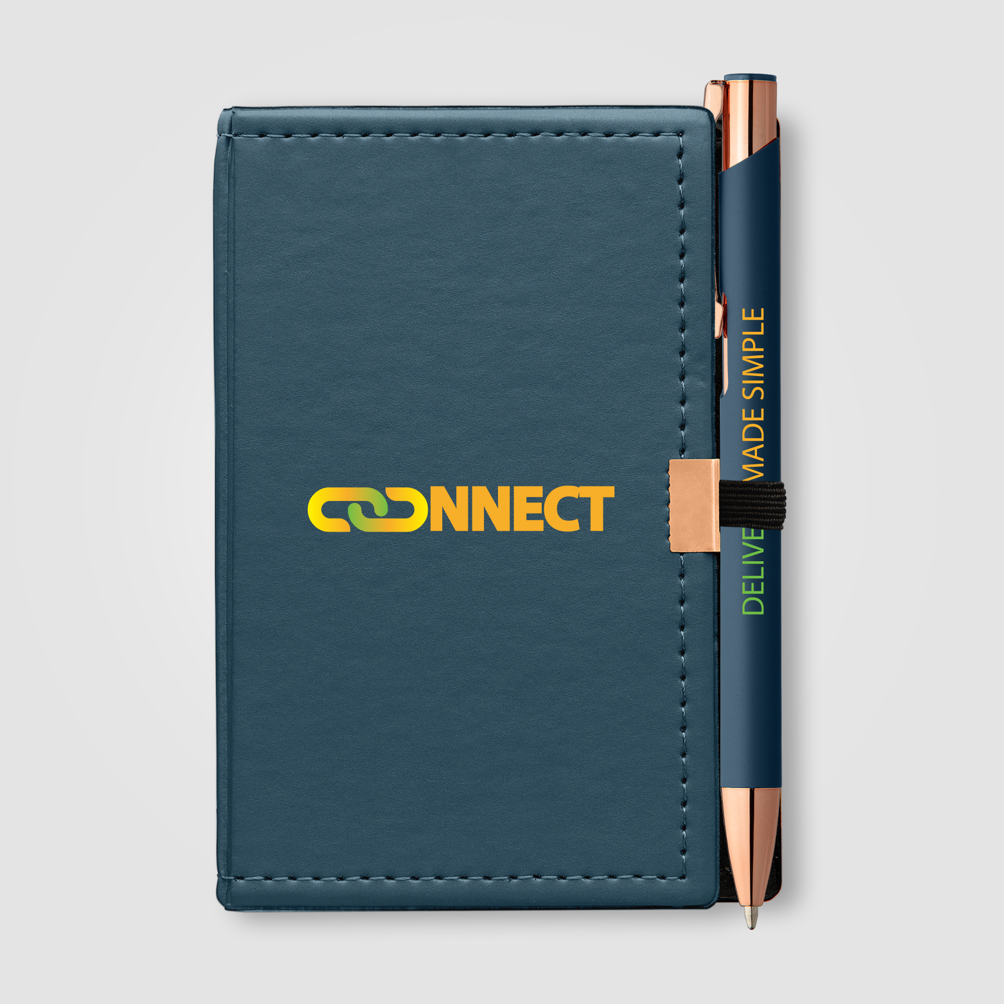 Coffret Bloc-notes et stylo Crosby en Rose Gold