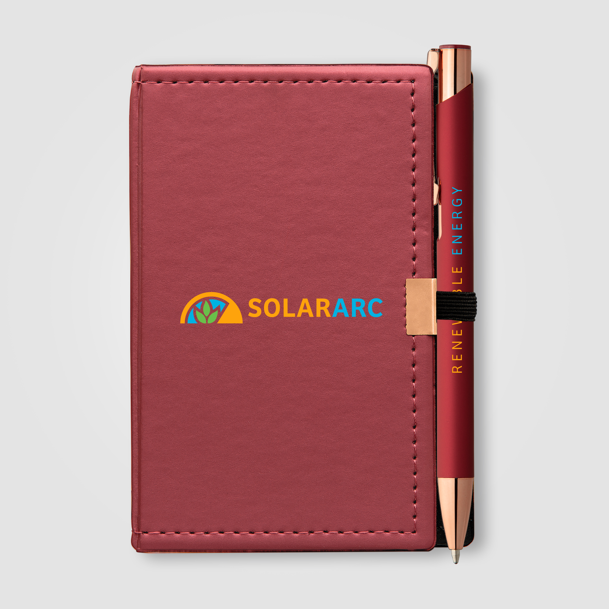 Coffret Bloc-notes et stylo Crosby en Rose Gold