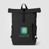 Vue 12 de Sac à dos rolltop Malmö en PU recyclé résistant à l'eau avec fermeture à glissière pour ordinateur 1