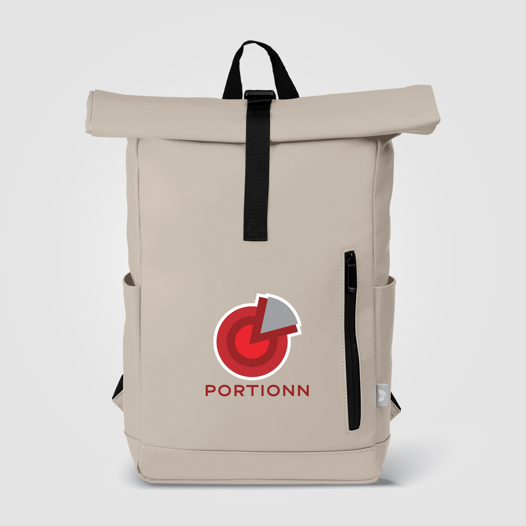 Sac à dos rolltop Malmö en PU recyclé résistant à l'eau avec fermeture à glissière pour ordinateur 1
