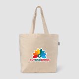 Vue 2 de Sac fourre-tout en coton recyclé Budget Shopper 140 gsm