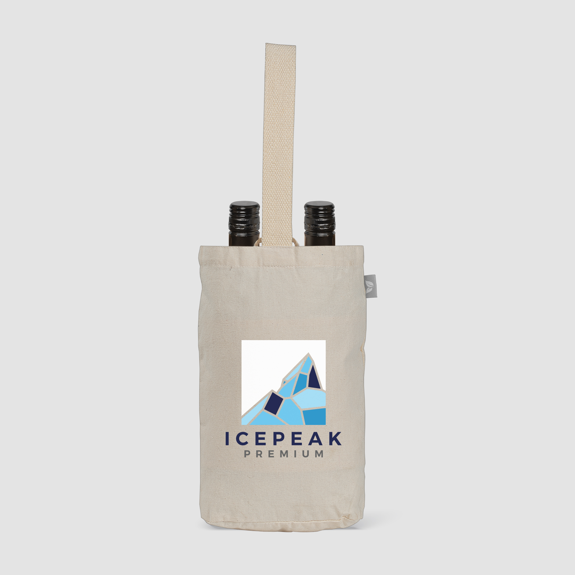 Sac à vin en coton recyclé de 225 gsm