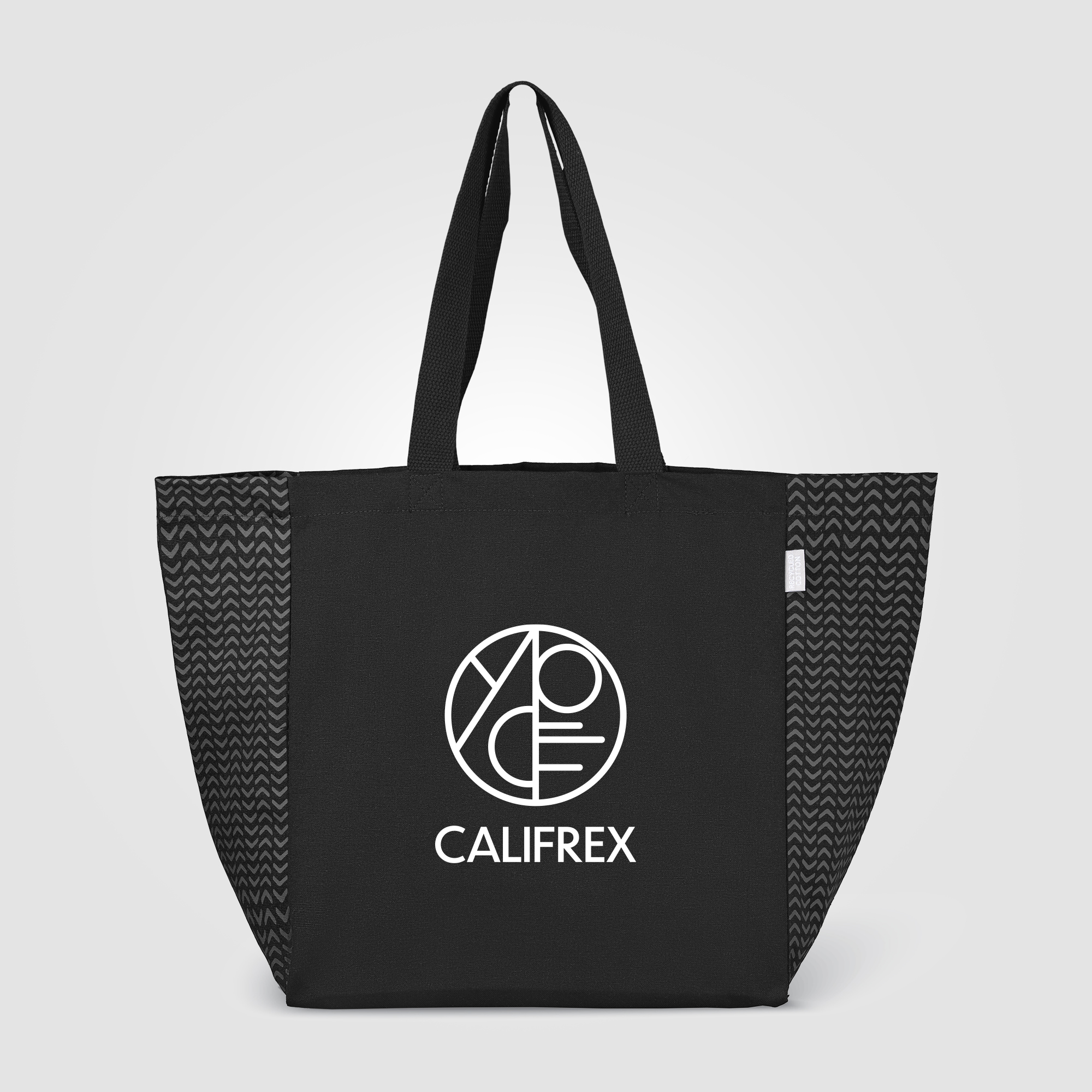 Sac Toronto fourre-tout en coton recyclé à motif chevron - 225 gsm