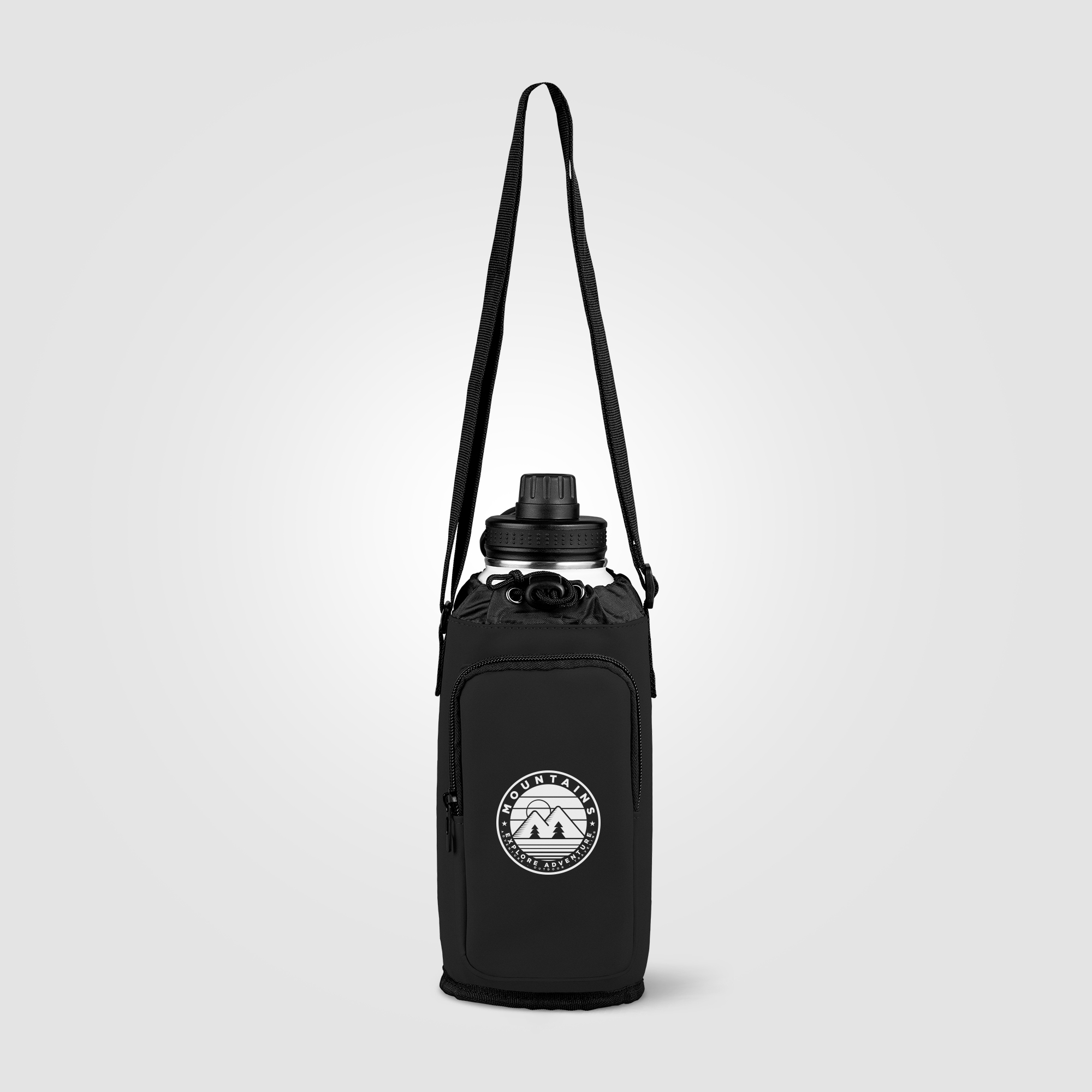Sac porte-bouteille Malmö en PU recyclé avec poche zippée – 1,77 L