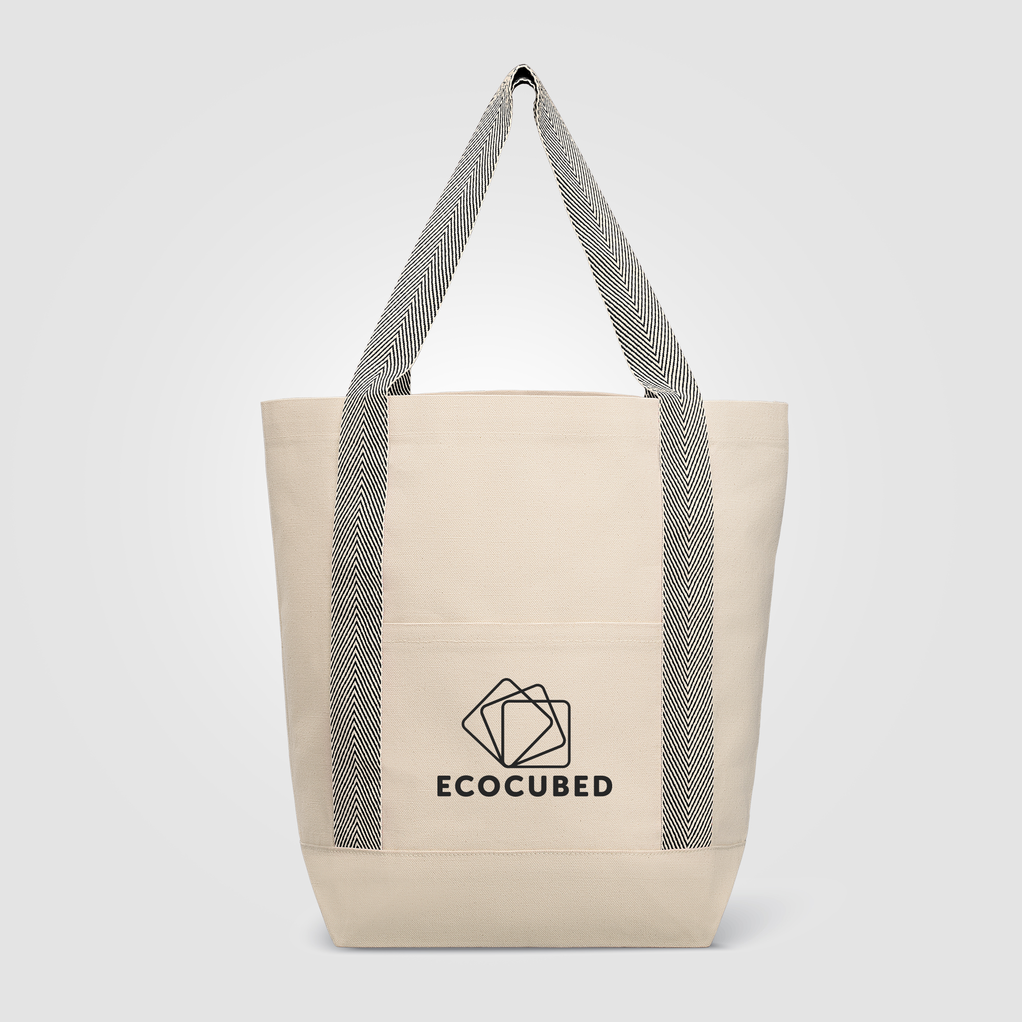 Niva Tote bag en toile de 340 gsm coton recyclé, poche avant - 12,25 L