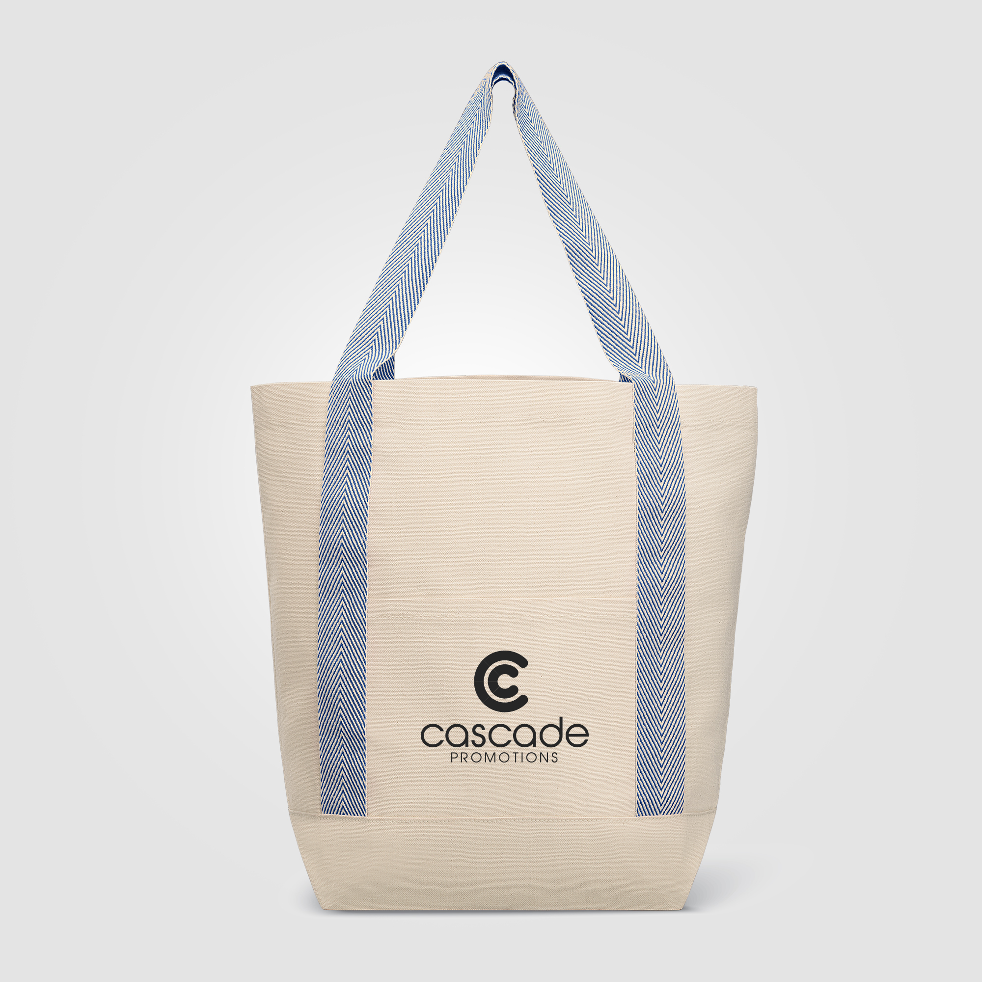 Niva Tote bag en toile de 340 gsm coton recyclé, poche avant - 12,25 L