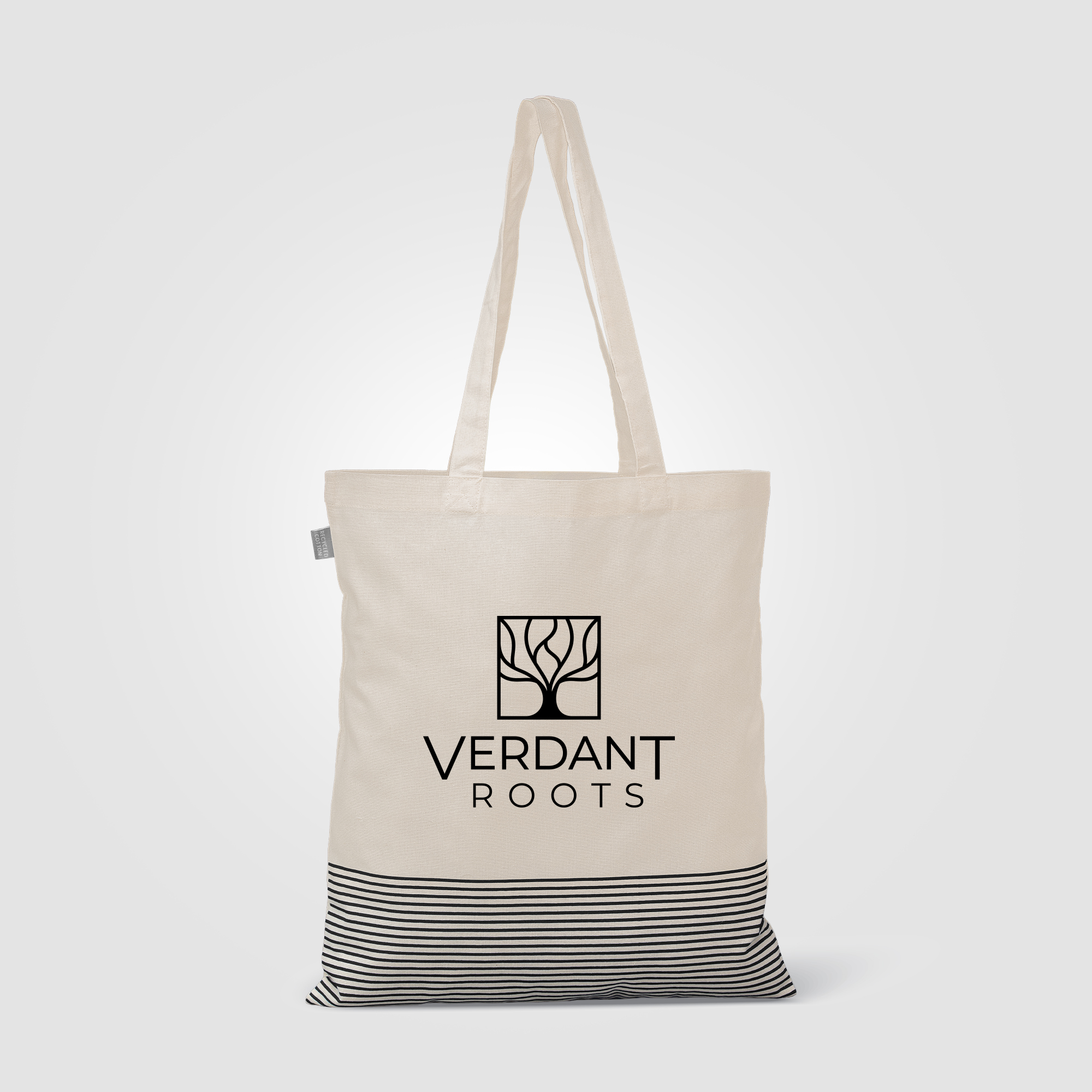 Sac fourre-tout Aro en coton recyclé micro-rayures – 9,7 L