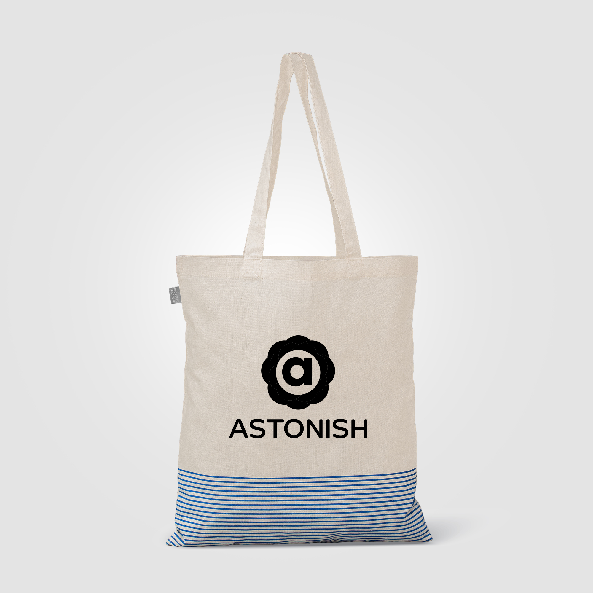Sac fourre-tout Aro en coton recyclé micro-rayures – 9,7 L