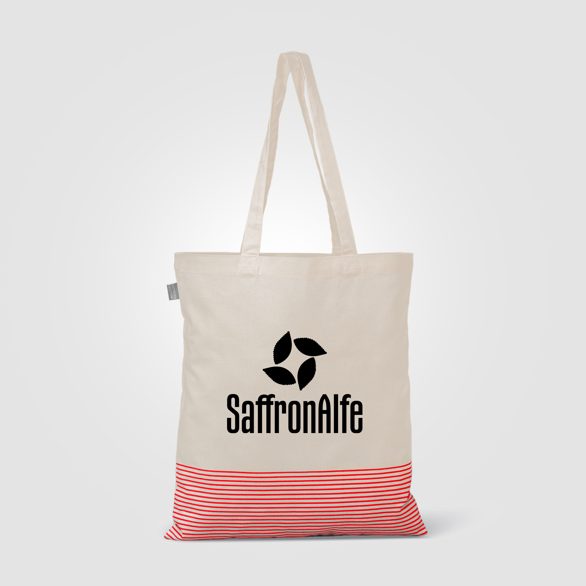 Sac fourre-tout Aro en coton recyclé micro-rayures – 9,7 L